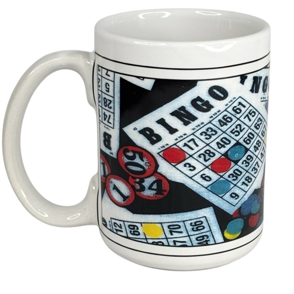 Novelty Bingo Themed Handled Cup Dishwasher Microwave & Food Safe Mug